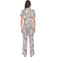 Women's Short Sleeve & Pants Tropical Pajama Set