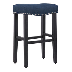 29" Upholstered Backless Saddle Seat Bar Stool