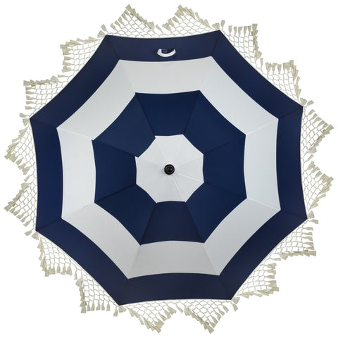 Striped Outdoor Tilting Beach Market Umbrella - 6.5' - Blue and White