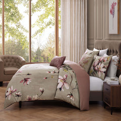 Purple Lilies 5 Piece Reversible Comforter Set