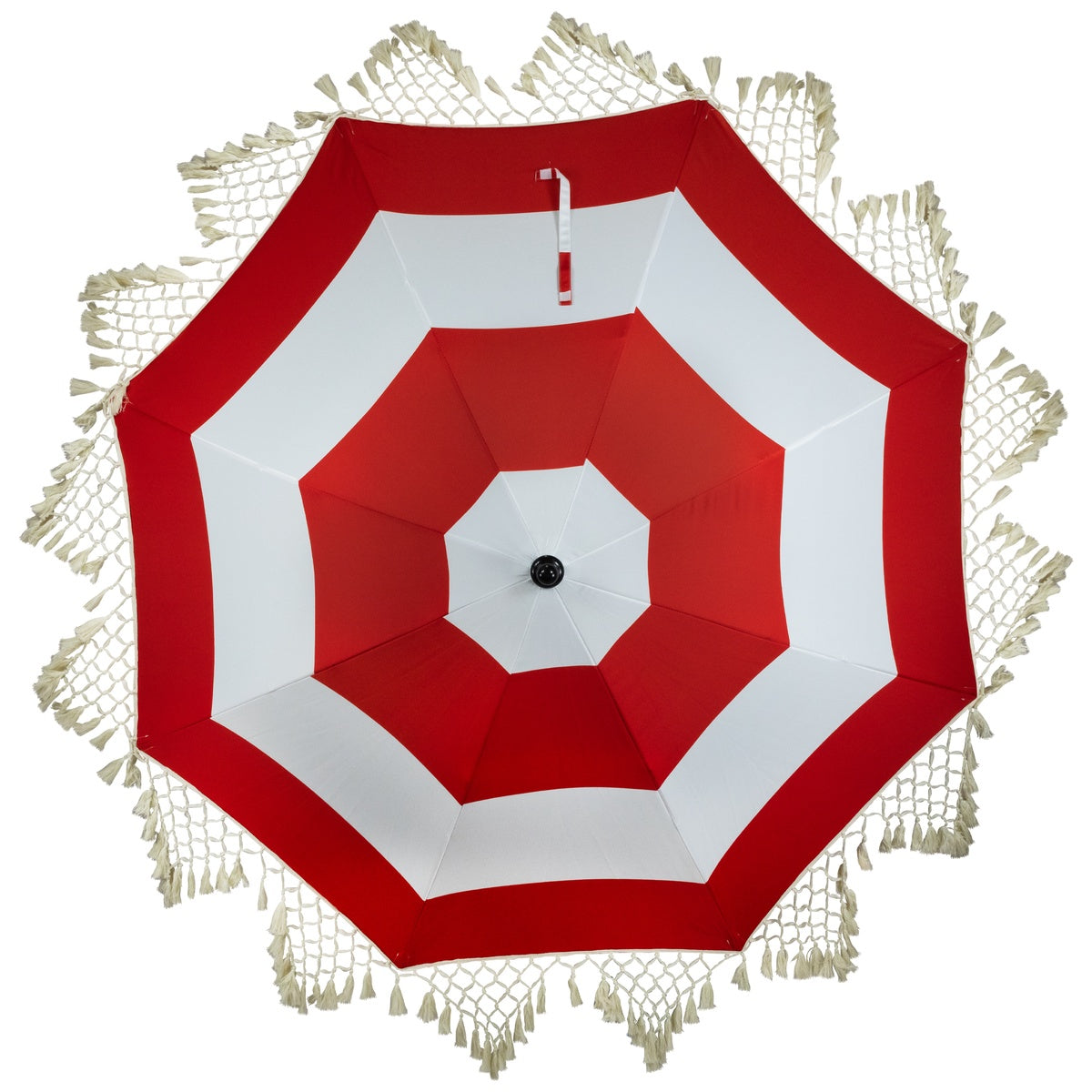  Northlight Striped Outdoor Beach Market Umbrella With Tiltt- 6.5' - Red and White - Red and White - Bonton