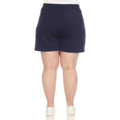 Plus Size Super Soft Drawstring Waistband Sweat Short