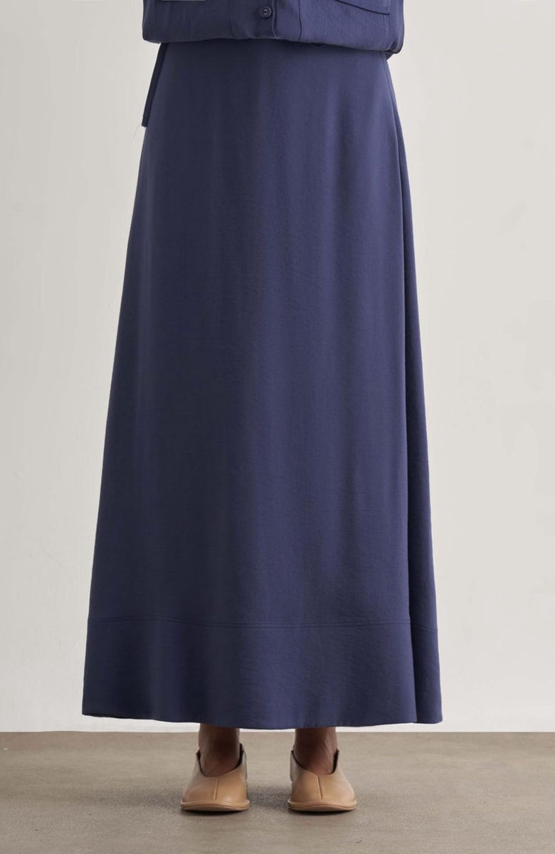  Mizalle Mizalle Maxi Skirt - Indigo - Bonton