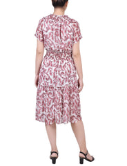 Short Sleeve Smocked Waist Dress