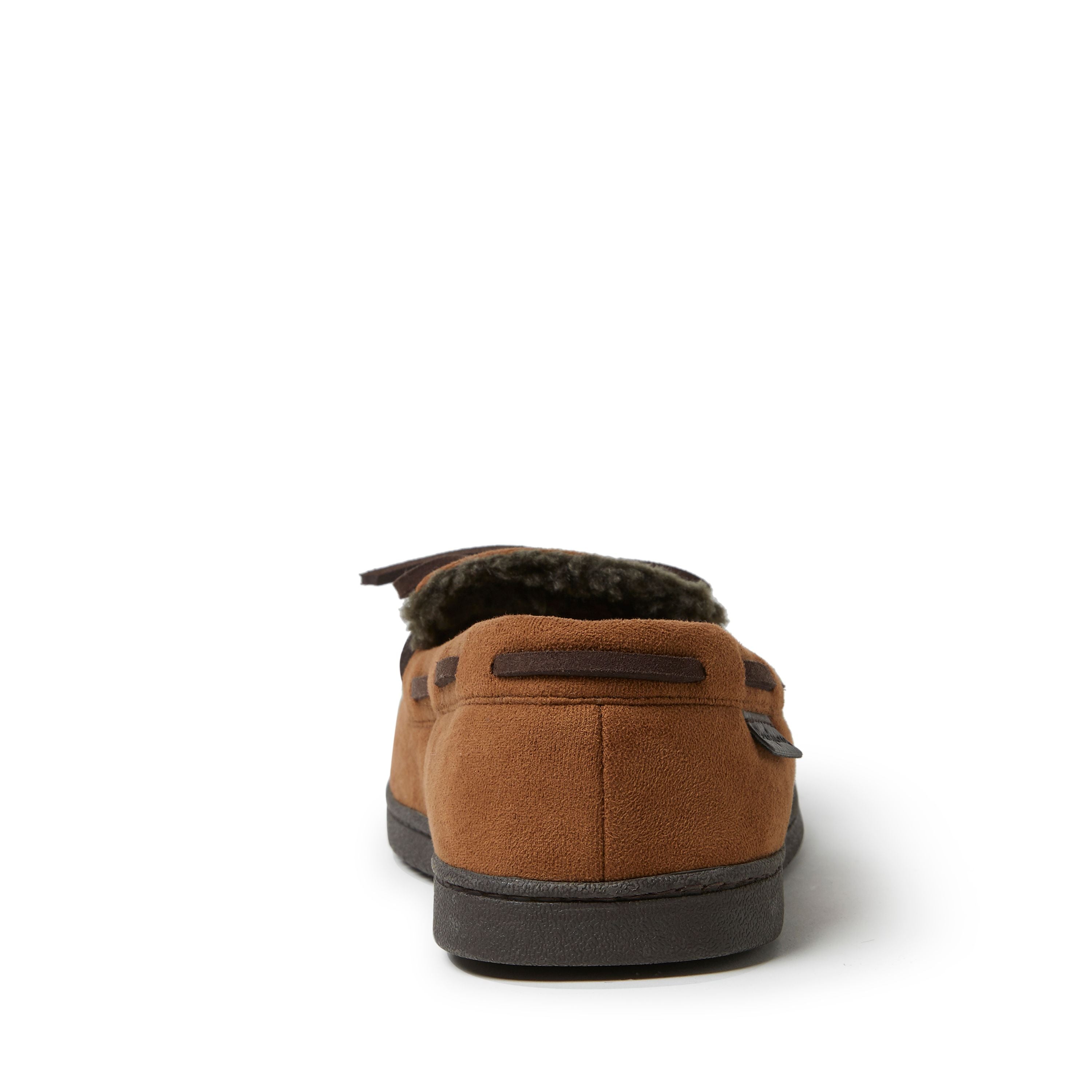  Dearfoams Men's Toby Indoor/Outdoor Microsuede Moccasin Slipper - Brown - Bonton