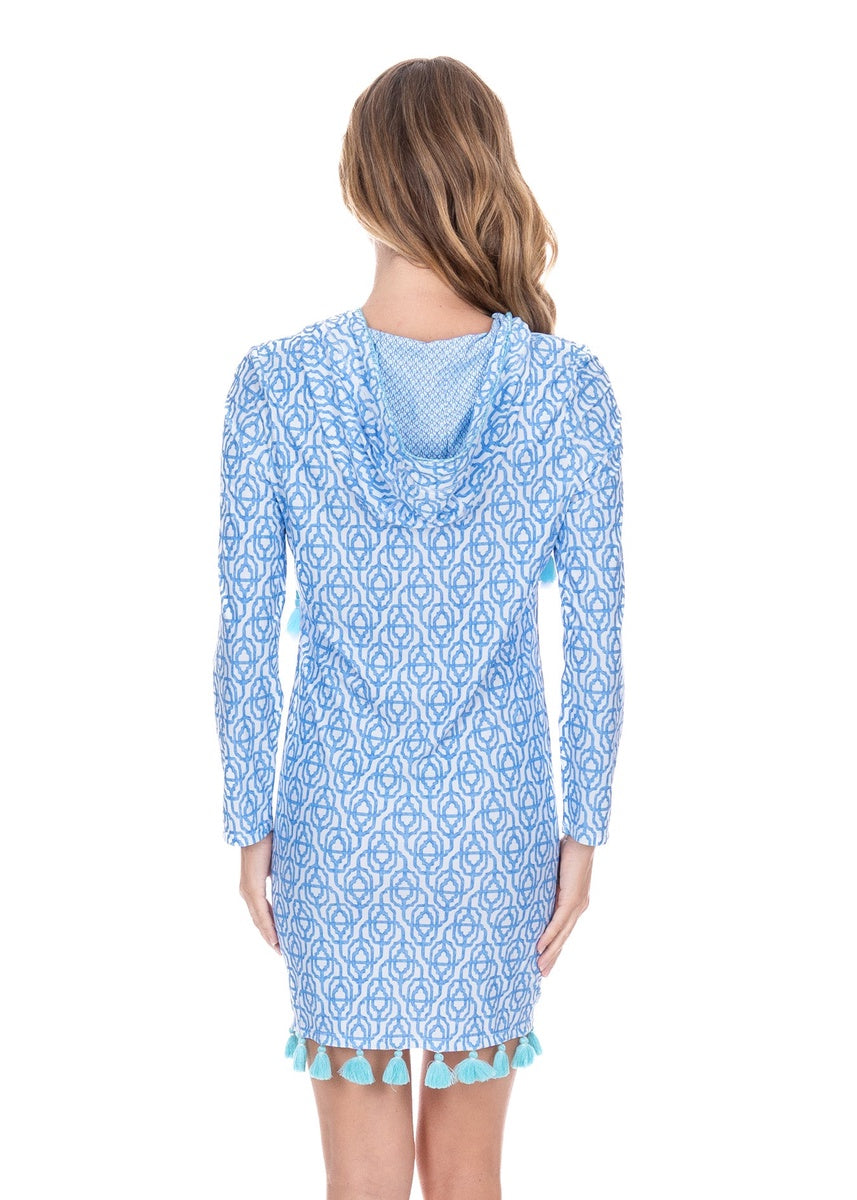 Cabana Life Lake Como Hooded Cover Up - M - Bonton