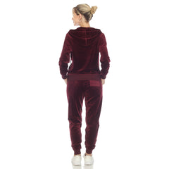 Women's 2 Piece Velour Tracksuit Set