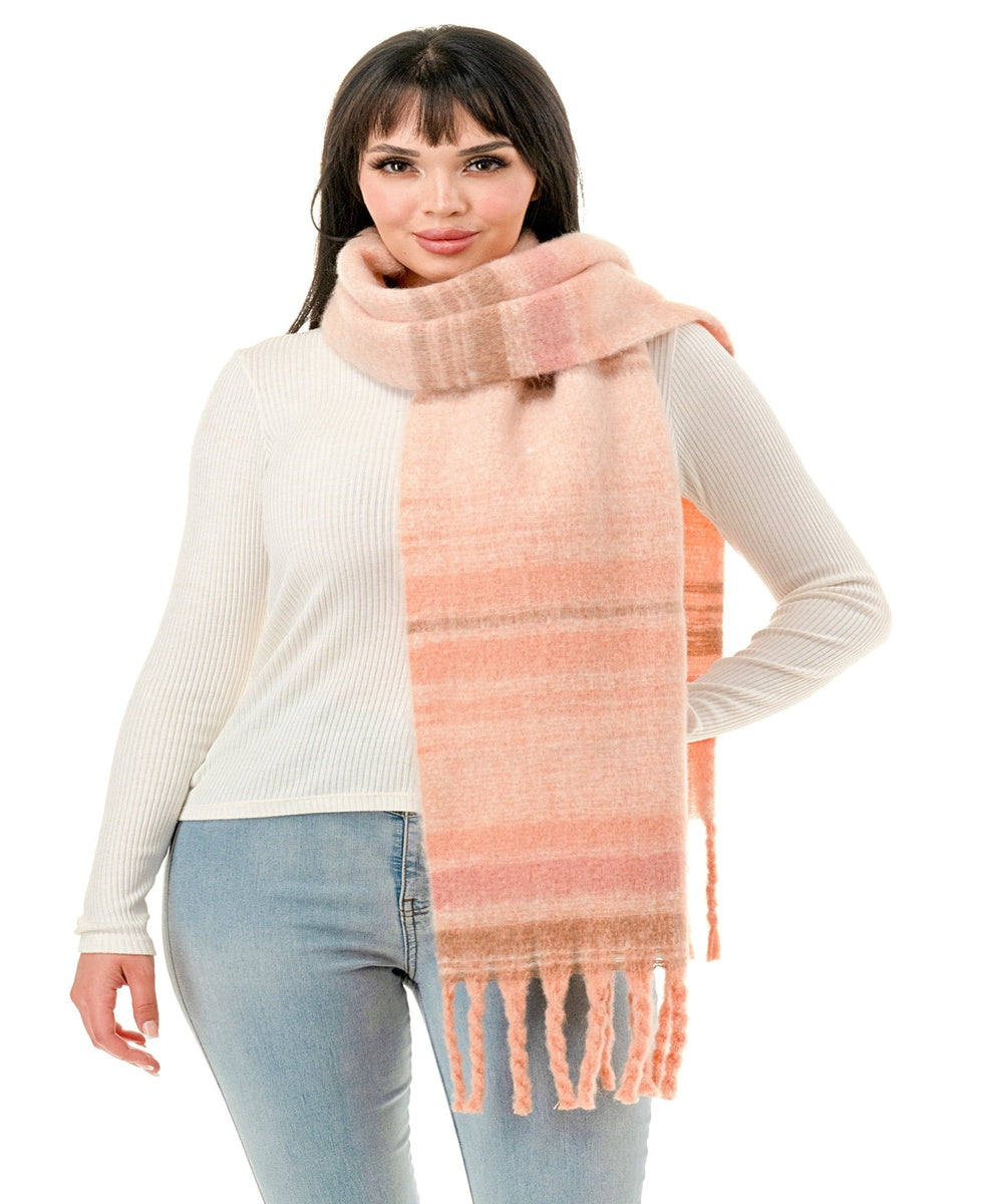  Marcus Adler Stripe Scarf - blush - Bonton