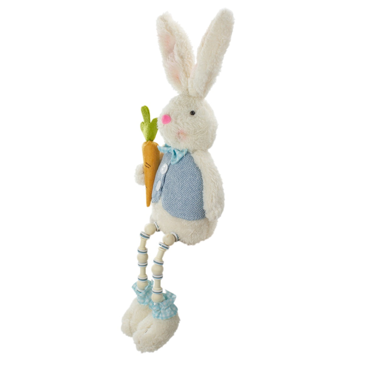  Northlight Easter Bunny Boy Rabbit With Carrot and Dangling Bead Legs Spring Figure - 22