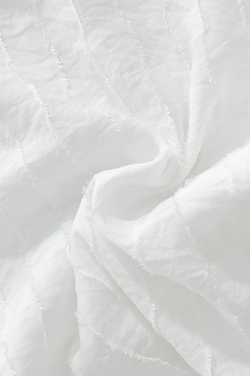  Barocco Haven Textured Long Sleeve Shirt WHITE - WHITE - Bonton