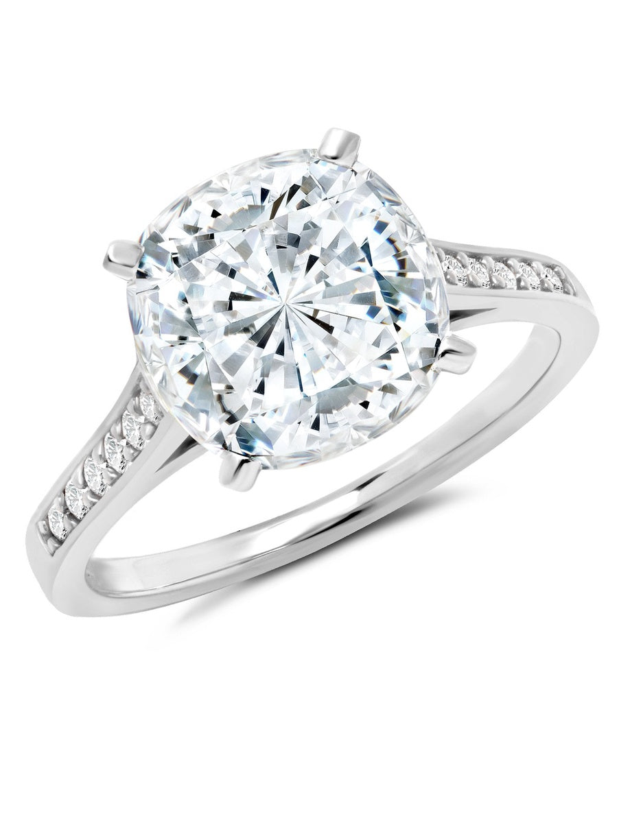  CRISLU Cushion Cut Ring in Platinum - XX - Bonton