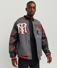 Scarface the World Varsity Jacket - Black and Grey