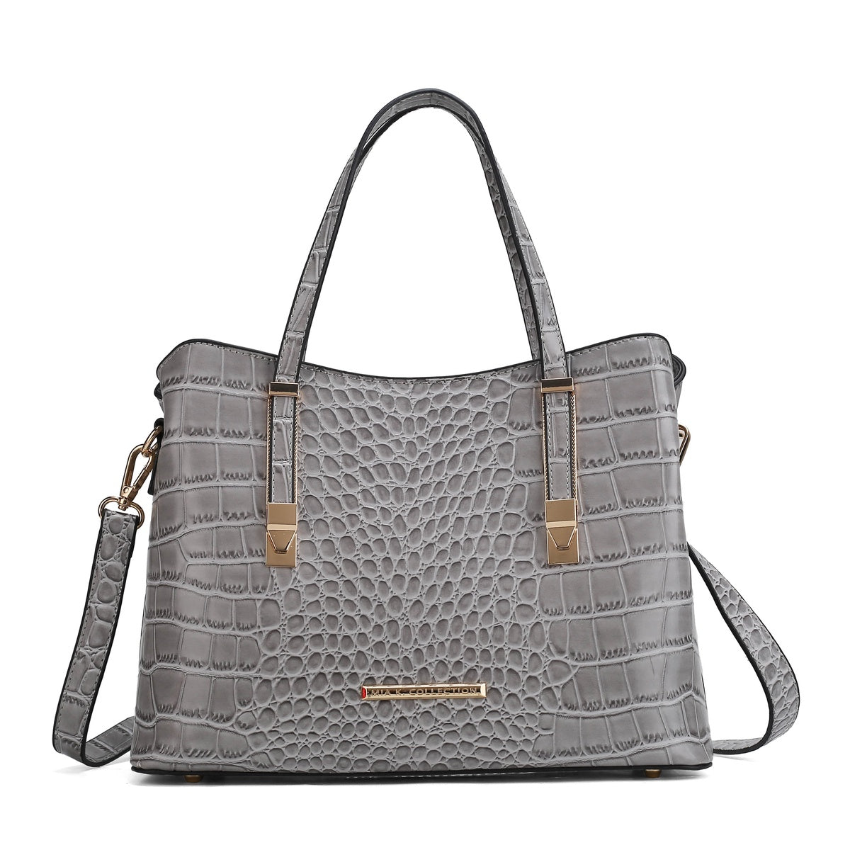 Aurelia Embossed Shoulder Bag Gray - Main Image