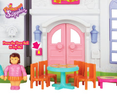 Princess Saphire 16 Piece Deluxe Doll House w/ Accessories