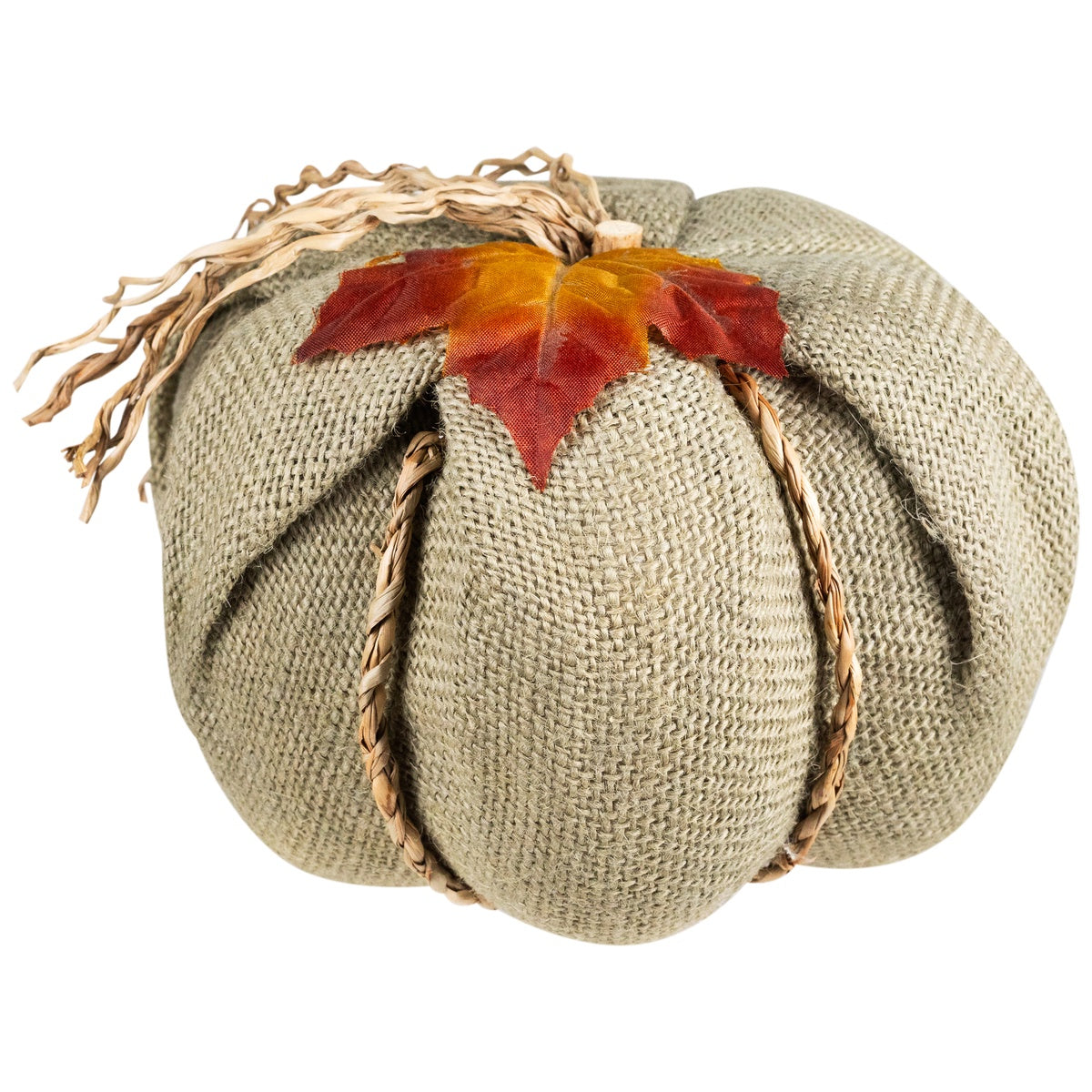  Northlight Burlap Autumn Harvest Pumpkin - 6.75
