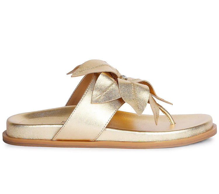 Claudia Leather Slip-on - Gold