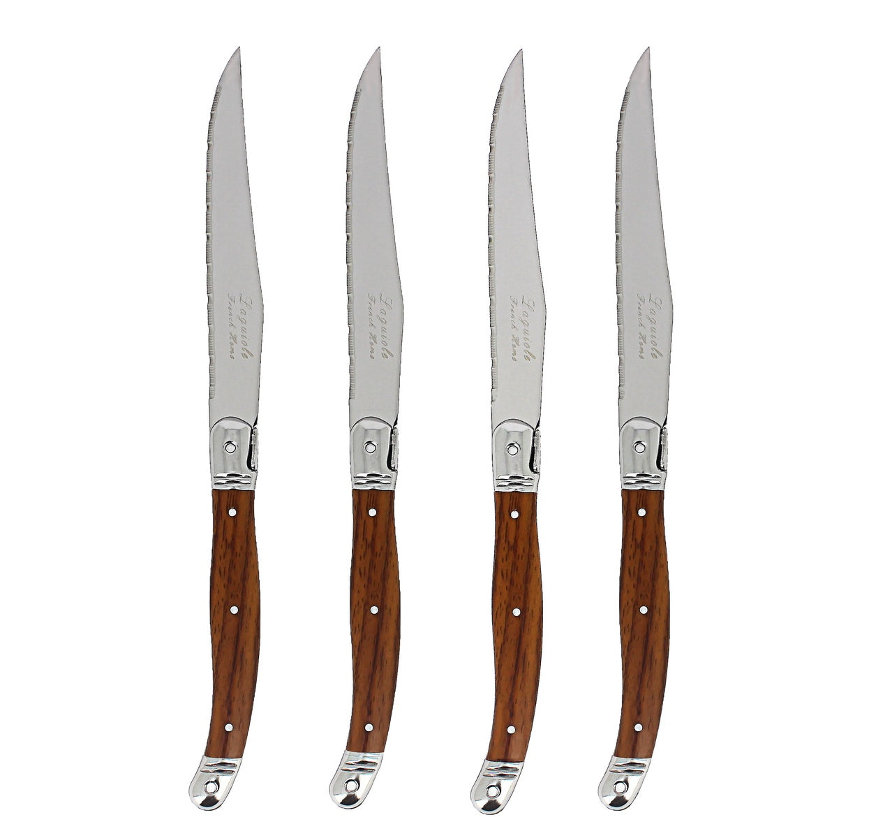  French Home Set of 4 Laguiole Steak Knives, Wood Grain - Default Title - Bonton