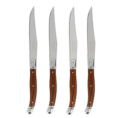 Set of 4 Laguiole Steak Knives, Wood Grain