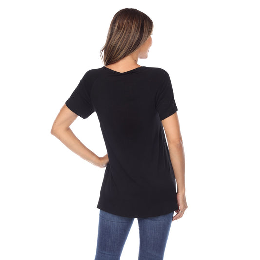 Women's Crisscross Cutout Short Sleeve Top