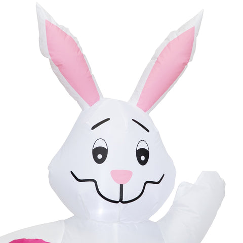Inflatable Lighted Easter Bunny With Egg Car Outdoor Decoration - 4'