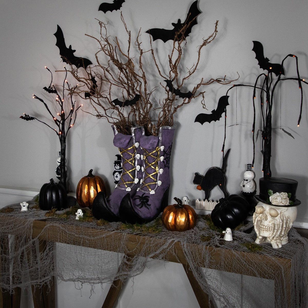  Northlight Ceramic Witch's Boots Halloween Decoration - 15