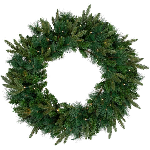 Real Touch™? Pre-Lit Rosemary Emerald Angel Pine Artificial Christmas Wreath - 30" - Clear LED Lights