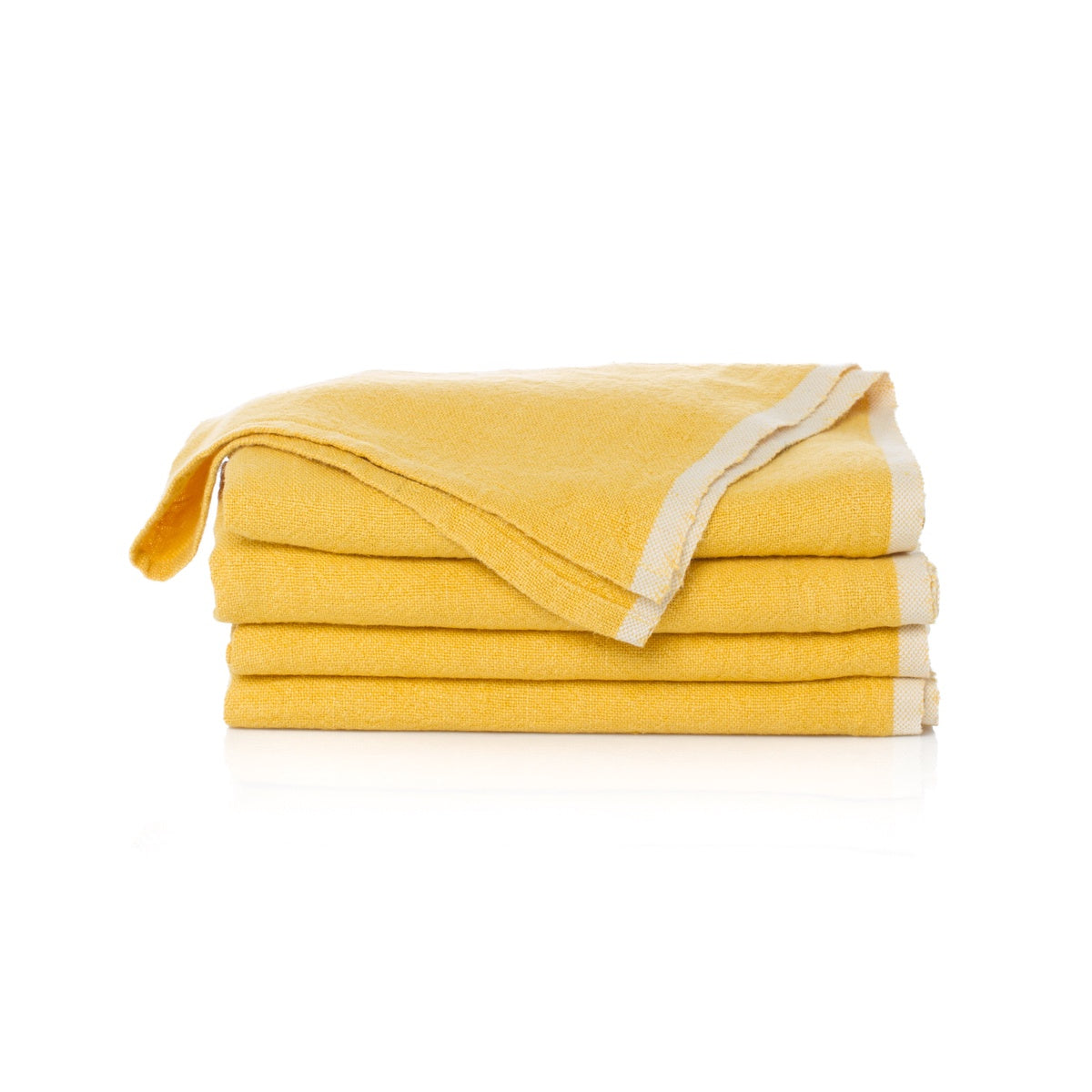  Caravan Chunky Linen Napkins, Set of 4 - Lime - Bonton