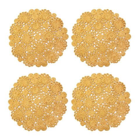Daisy Jute 15" Round Placemat - Set of 4