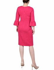 3/4 Length Bell Sleeve Dress