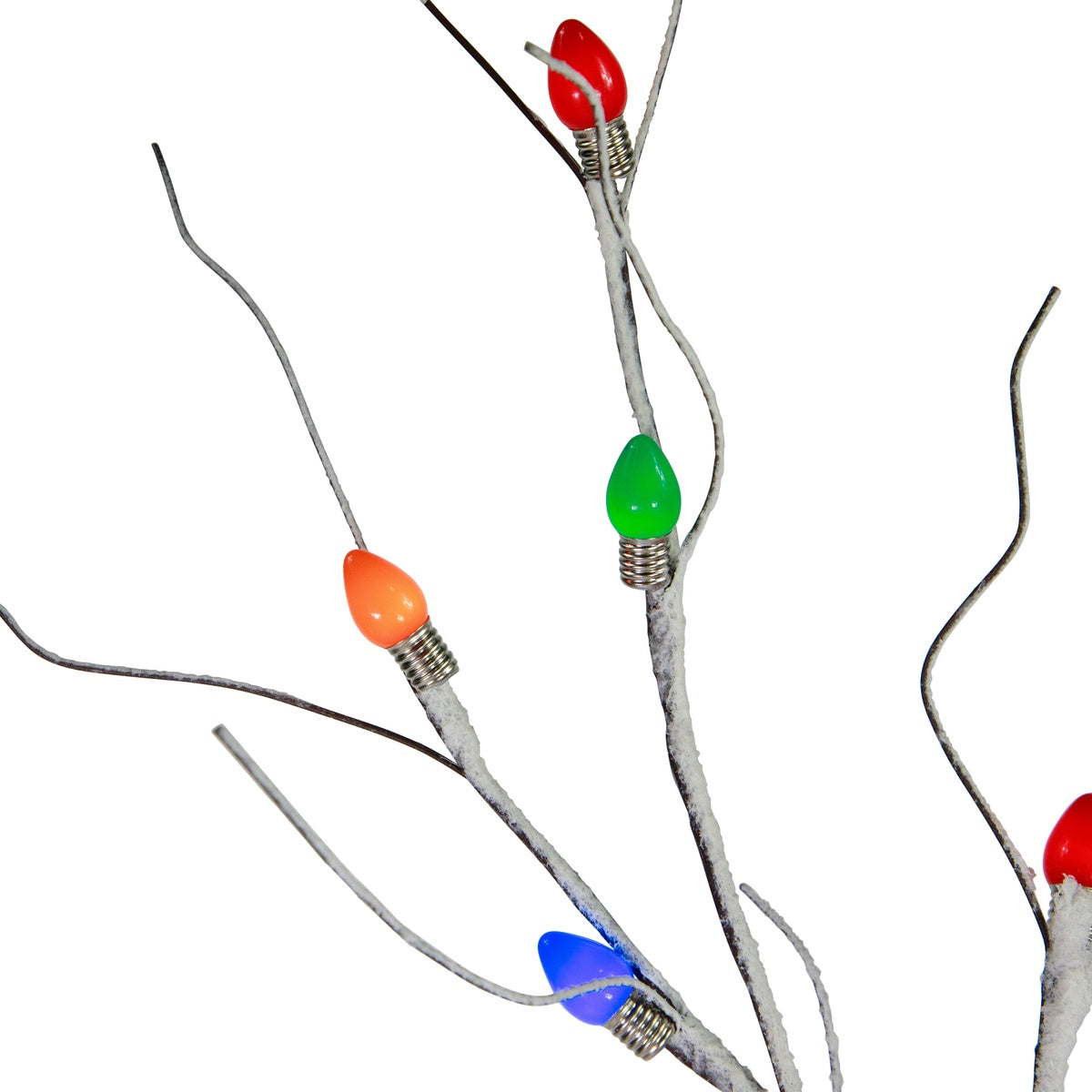  Northlight 6' Brown LED Lighted Frosted Christmas Twig Tree - Multi-Color Lights - Default Title - Bonton