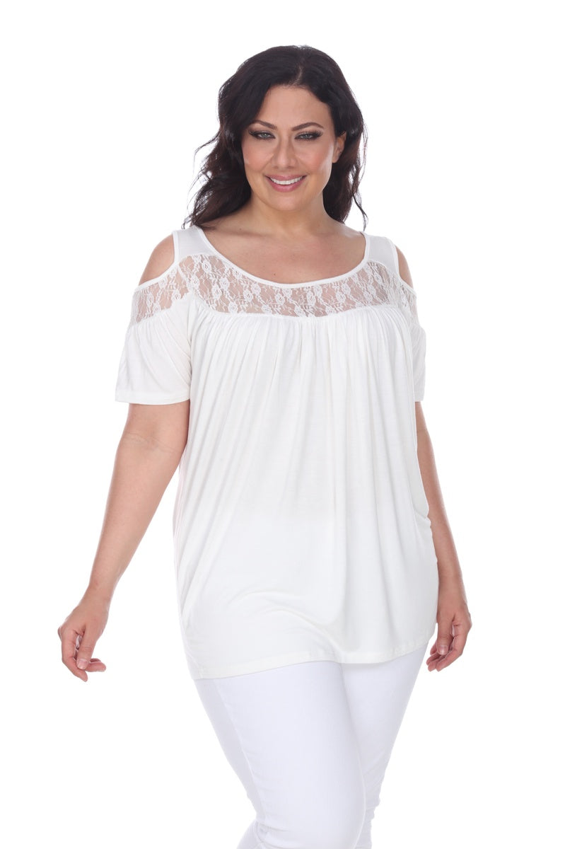  White Mark Plus Size Bexley Tunic Top - 1X - Bonton