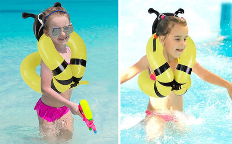 Inflatable Honey Bee Swimming Pool Vest - 16" - Age 2-6