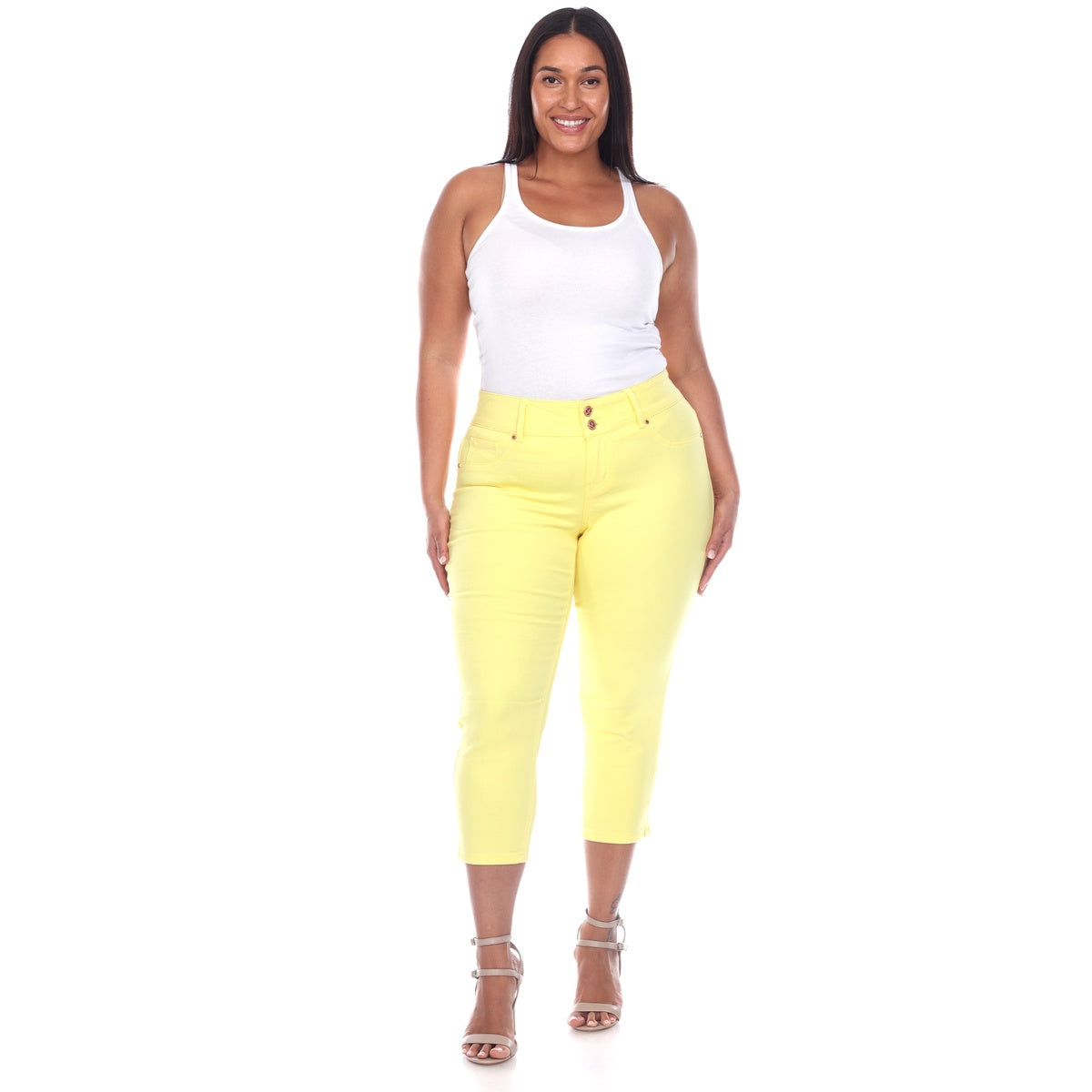  White Mark Plus Size Capri Jeans - 18 - Bonton