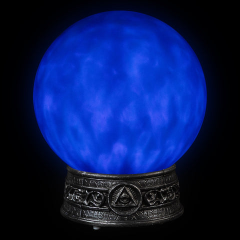 8" LED Lighted Mystical Crystal Ball With Sound Halloween Decoration