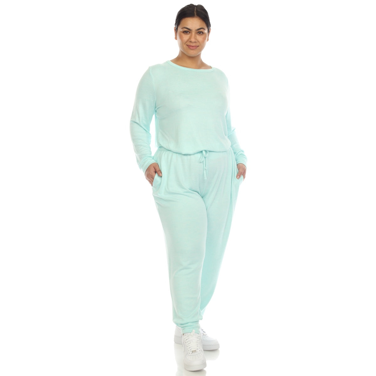  White Mark Plus Size 2 Piece Lounge Set - 1X - Bonton