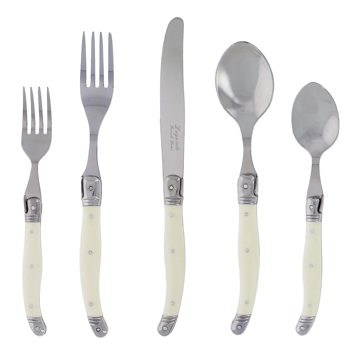  French Home 20 Piece Laguiole Faux Ivory Flatware Set by French Home - Default Title - Bonton