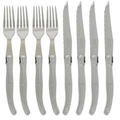 8 Piece Laguiole Stainless Steel Steak Knife and Fork Set