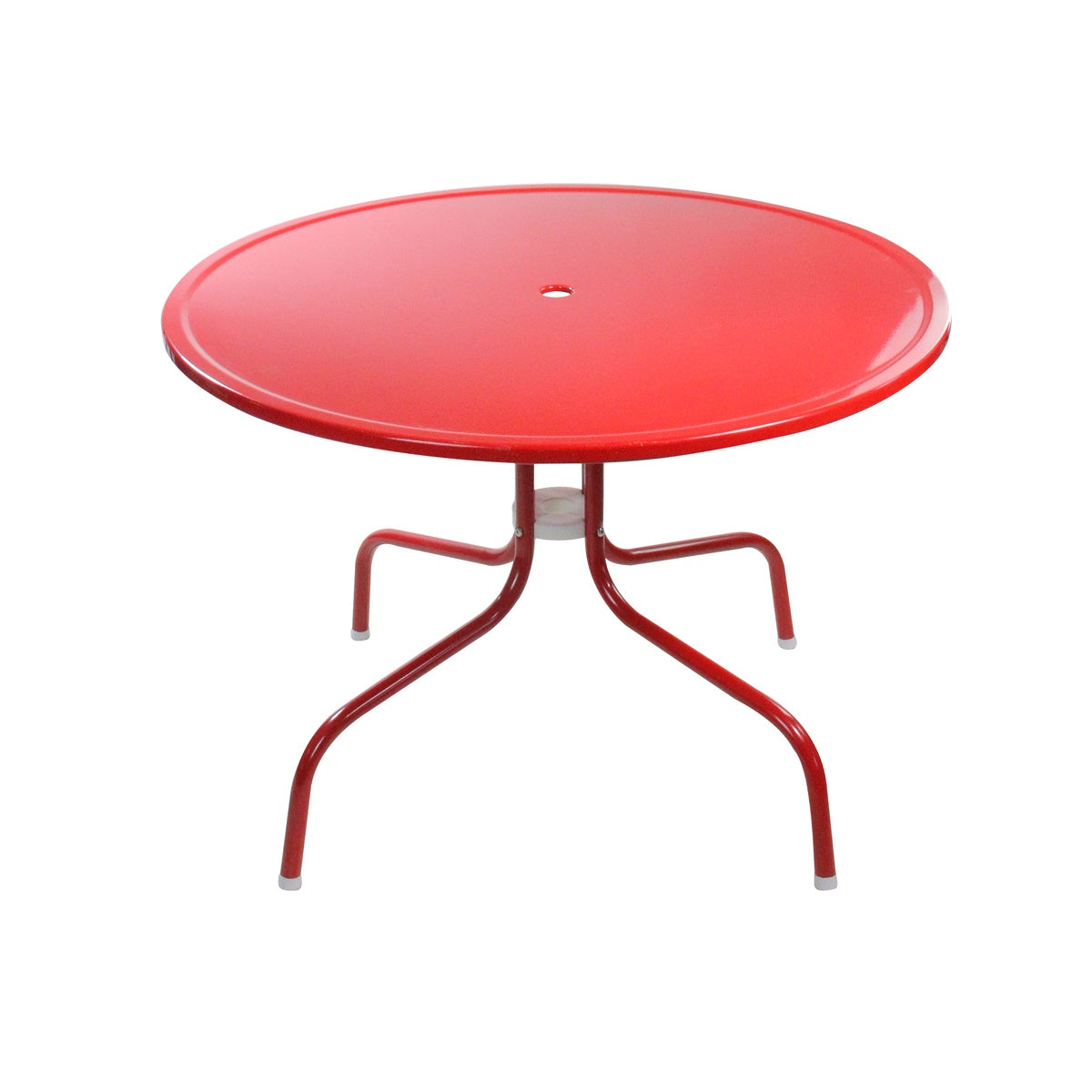  Northlight 39.25-Inch Outdoor Retro Metal Tulip Dining Table  Red - Red - Bonton
