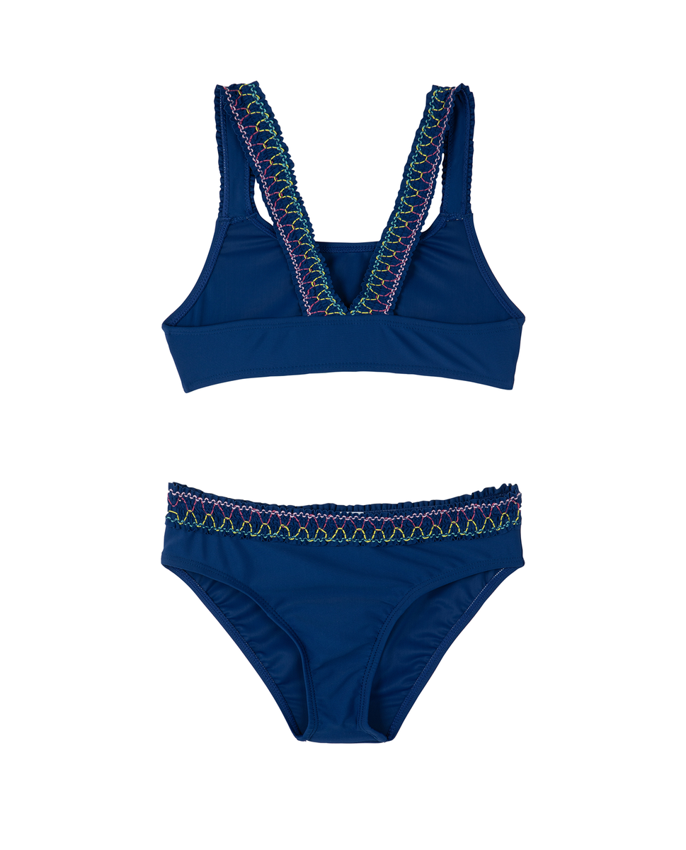  Gottex Kids Ruffle Love Cross Strap Swim Set - Ruffle Navy - Bonton