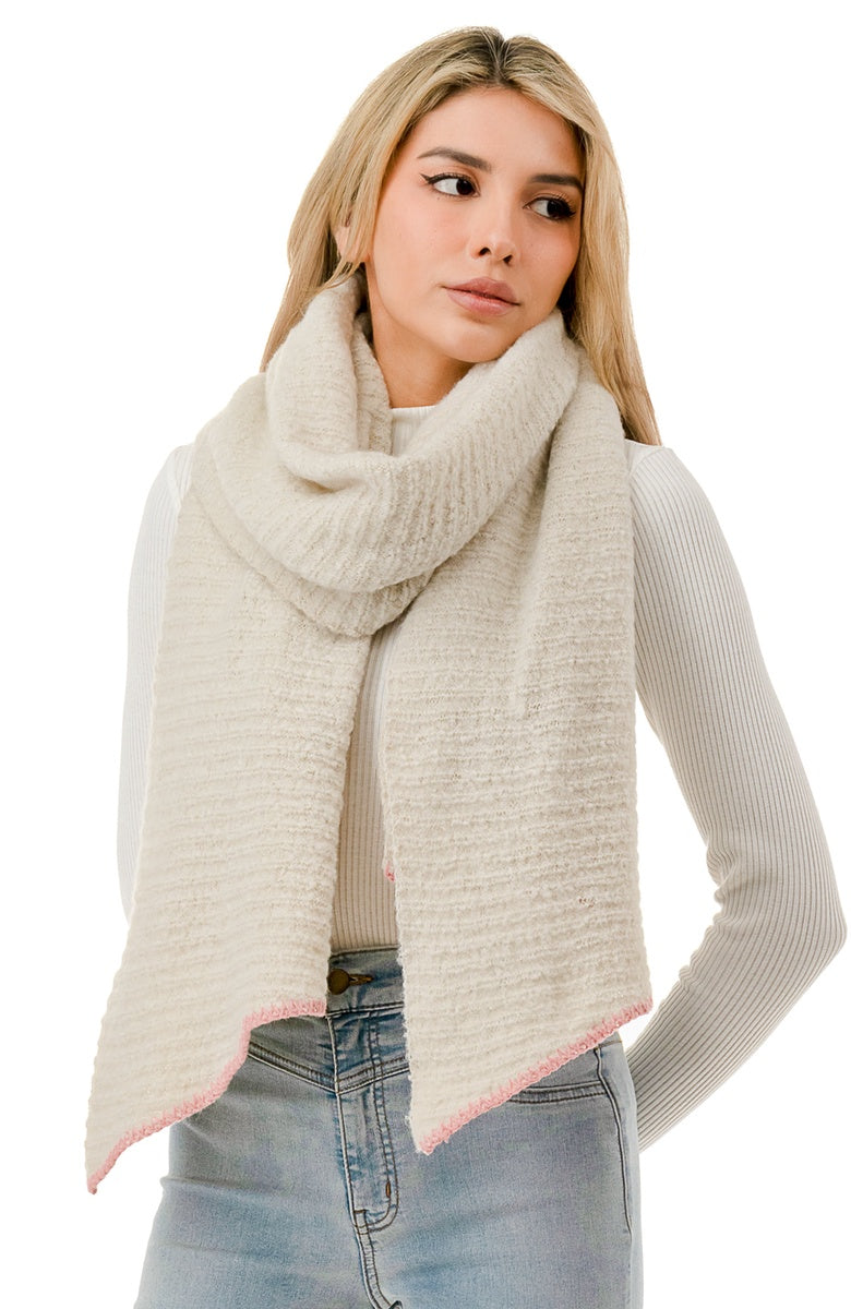  Marcus Adler Whipstitch Scarf - Gray - Bonton