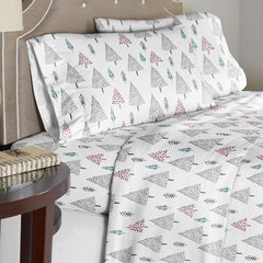 Winter Print Flannel Sheet Sets