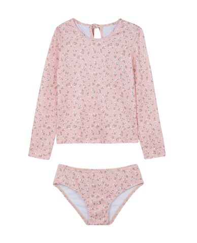 Ditsy Dream Textured Long Sleeve Rash Guard Set
