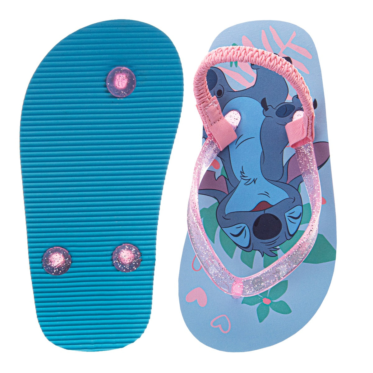  Josmo Disney Stitch and Angel Girls' Dual Sizes Flip Flops (Toddlers) - 5-6 - Bonton