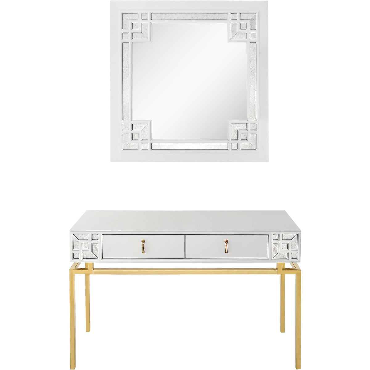  Dynasty Wall Mirror and Console Table - Mirror - Bonton