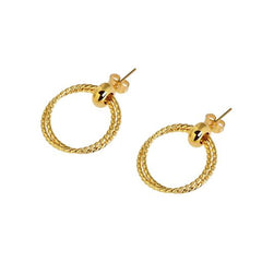 Double Drop Twisted Fashion Hoop Earrings