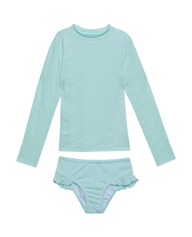 Pineapple Long Sleeve Rash Guard Top and Bikini Bottom