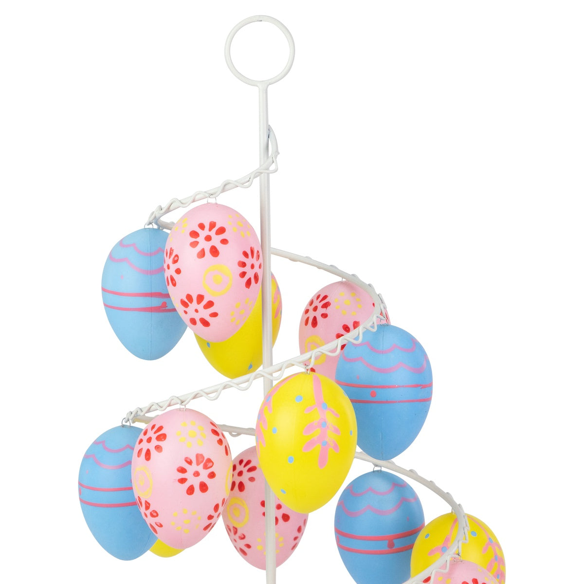  Northlight Floral and Striped Decorative Easter Egg Tree - 14.25