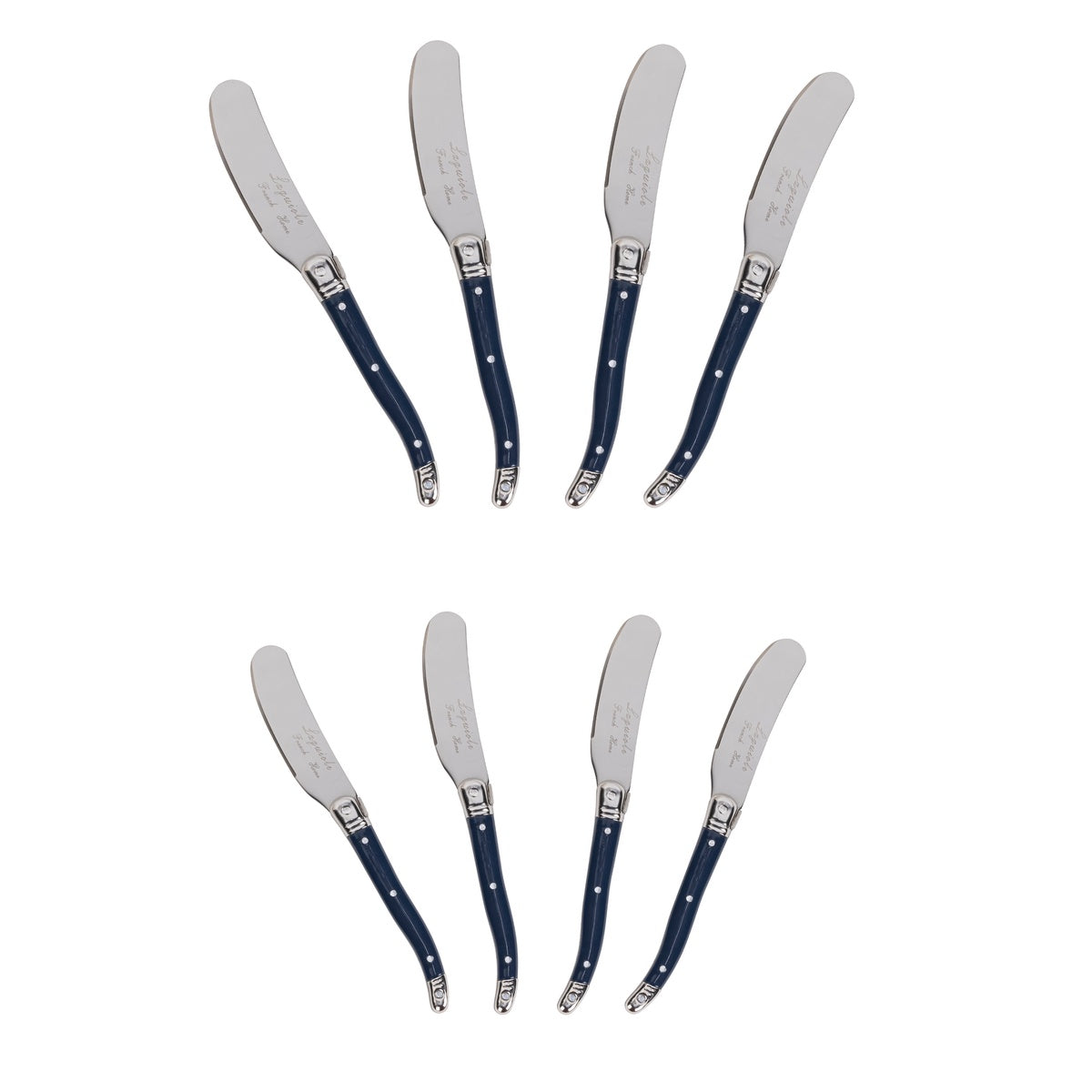  French Home French Home Laguiole Set of 8 Spreaders With Navy Handles - Default Title - Bonton