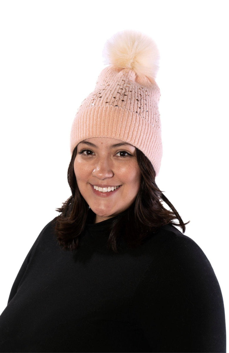  Marcus Adler Crystal Beanie - Pink - Bonton