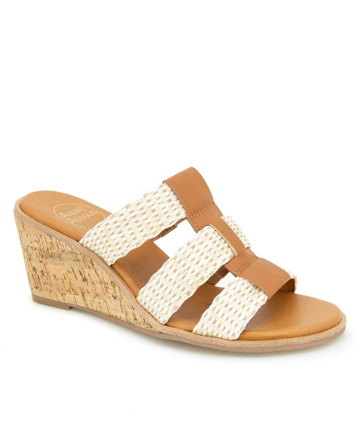  Andre Assous Featherweight Wedge Sandal - Platino - Bonton